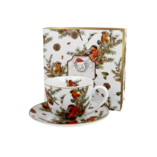 Duo Gift Porceláncsésze+alj, 250ml, dobozban Christmas Birds konyhai eszköz