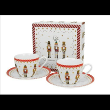 Duo Gift Porceláncsésze+alj, 90ml, 2 személyes, dobozban, Christmas Nutcracker bögrék, csészék