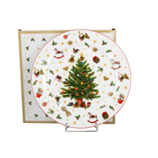 Duo Gift Porcelántányér 27cm, dobozban, Christmas Tree tányér és evőeszköz
