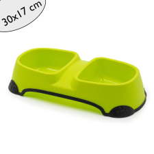  Dupla etető- és itatótál kutyáknak, gumitalppal - 30 cm kutyatál