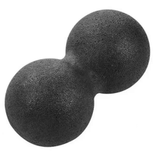 Dupla masszázslabda, 13x6,4 cm, fekete fitness labda