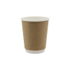 Duplafalú papírpohár kraft-fehér - 80mm 250ml