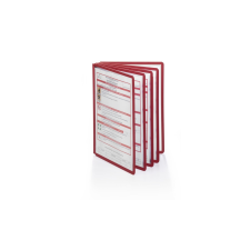 DURABLE Bemutatótábla panel, A4, 5 db/csomag, Durable Sherpa piros információs tábla, állvány