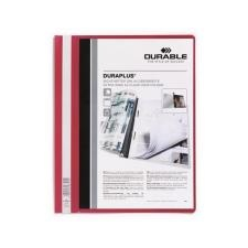 DURABLE Gyorsfűző, A4, széles, panorámás, DURABLE \"DURAPLUS®\", piros lefűző