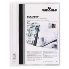 DURABLE Gyorsfűző, A4, széles, panorámás, DURABLE "DURAPLUS®", fehér lefűző
