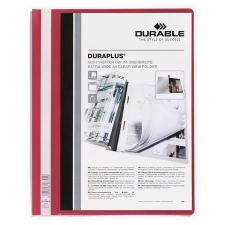 DURABLE Gyorsfűző, A4, széles, panorámás, DURABLE &quot;DURAPLUS®&quot;, piros lefűző