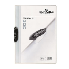 DURABLE Gyorsfűző, klipes, A4, DURABLE "Swingclip® 30", fekete lefűző