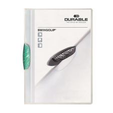 DURABLE Gyorsfűző, klipes, A4, DURABLE "Swingclip® 30", sötétzöld lefűző