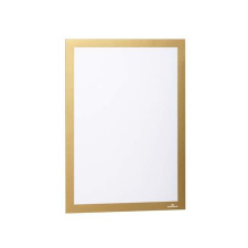 DURABLE Infokeret, A4, öntapadó háttal, DURABLE &quot;DURAFRAME®&quot;, arany információs tábla, állvány
