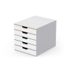 DURABLE Irattároló, műanyag, 5 fiókos, DURABLE "VARICOLOR® 5", fehér