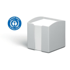  DURABLE Jegyzettömbtartó, műanyag, 100x100 mm, feltöltve, DURABLE "ECO", szürke jegyzettömb