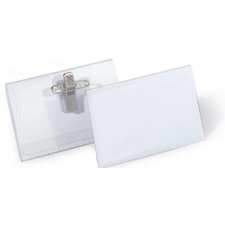 DURABLE Névkitűző csíptetővel és tűvel 54x90 mm 50db névkitűző