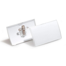 DURABLE Névkitűző, csíptetővel és tűvel, PP, 40x75 mm, DURABLE Click Fold (DB821119) névkitűző