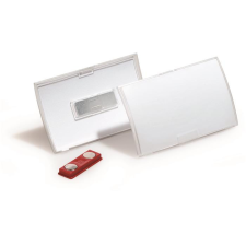 DURABLE Névkitűző, mágneses, 54x90 mm, DURABLE "CLICK FOLD", áttetsző névkitűző