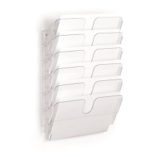 DURABLE Prospektustartó, fali, fekvő, A4, DURABLE "FLEXIPLUS 6", áttetsző információs tábla, állvány