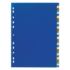 DURABLE Regiszter DURABLE műanyag A/4 1-31 számos-színes regiszter és tartozékai