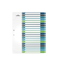 DURABLE Regiszter DURABLE műanyag A/4 maxi 1-20 színes regiszter és tartozékai