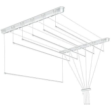 DuraHome mennyezeti, fehér 6 × 130 cm ruhaszárító állvány