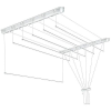 DuraHome mennyezeti, fehér 6 × 90 cm