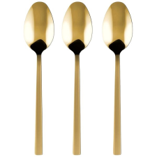 DuraHome teáskanál PIANO, 3 darab, matt, arany tányér és evőeszköz
