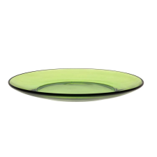 Duralex Lys Green zöld átlátszó üveg, desszert tányér, 19 cm, 201216 tányér és evőeszköz