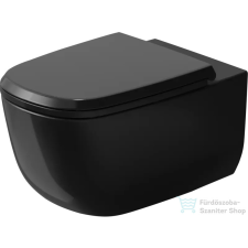 Duravit AURENA perem nélküli fali WC ülőke nélkül, HygieneFlush öblítéssel, fényes fekete 259809AB00 szaniter