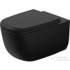 Duravit AURENA perem nélküli fali WC ülőke nélkül, HygieneFlush öblítéssel, matt fekete 259809AF00