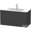 Duravit Brioso mosdó alá építhető 2 fiókos alsószekrény,1020x479 mm, Graphite Matt Decor BR410304949