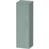 Duravit D-CODE 132x40x36 cm-es 1 ajtós félmagas szekrény króm fogantyúval, balos, matt flord zöld DC1338L10HG0000