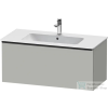 Duravit D-NEO 101x46,2 cm-es, 1 fiókos fali szekrény, fekete fogantyúval, 233610XXX mosdóhoz, matt betonszürke DE42630BD070000