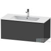 Duravit D-NEO 101x46,2 cm-es, 1 fiókos fali szekrény, fekete fogantyúval, 233610XXX mosdóhoz, matt grafit DE42630BD490000