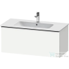 Duravit D-NEO 101x46,2 cm-es, 1 fiókos fali szekrény, rozsdamentes acél színű fogantyúval, 233610XXX mosdóhoz, matt fehér DE4263070180000