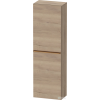 Duravit D-NEO 132x40x24 cm-es 1 ajtós félmagas szekrény csiszolt bronz színű fogantyúval, jobbos, márványos tölgy DE1318R04550000