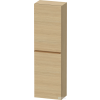 Duravit D-NEO 132x40x24 cm-es, 1 ajtós félmagas szekrény csiszolt bronz színű fogantyúval, jobbos, natúr tölgy DE1318R04300000