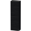 Duravit D-NEO 132x40x24 cm-es 1 ajtós félmagas szekrény fekete fogantyúval, matt fekete tölgy DE011801616