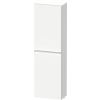 Duravit D-NEO 132x40x24 cm-es 1 ajtós félmagas szekrény króm fogantyúval, balos, matt fehér DE1318L10180000