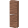 Duravit D-NEO 132x40x24 cm-es, 1 ajtós félmagas szekrény króm fogantyúval, jobbos, matt dió DE1318R10790000