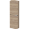 Duravit D-NEO 132x40x24 cm-es 1 ajtós félmagas szekrény rozsdamentes acél hatású fogantyúval, jobbos, márványos tölgy DE1318R70550000