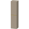 Duravit D-NEO 176x40x36 cm-es 1 ajtós magas szekrény arany színű fogantyúval, jobbos, matt len DE1328R34750000