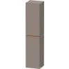 Duravit D-NEO 176x40x36 cm-es 1 ajtós magas szekrény csiszolt bronz színű fogantyúval, balos, matt bazalt DE1328L04430000