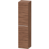 Duravit D-NEO 176x40x36 cm-es 1 ajtós magas szekrény króm színű fogantyúval, balos, matt dió DE1328L10790000