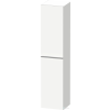 Duravit D-NEO 176x40x36 cm-es 1 ajtós magas szekrény rozsdamentes acél hatású fogantyúval, balos, matt fehér DE1328L70180000