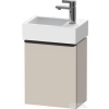 Duravit D-NEO 364x222 mm-es 1 ajtós függesztett szekrény 072438 mosdóhoz,jobbos, Taupe Matt Decor DE4218R9191
