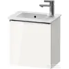 Duravit D-NEO 41x27,4 cm-es, 1 ajtós fali szekrény króm fogantyúval 072343 mosdóhoz, jobbos, fényes fehér DE4259R10220000