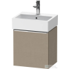 Duravit D-NEO 43,4x32,2 cm-es, 1 ajtós alsószekrény króm színű fogantyúval, mosdó és csaptelep nélkül, balos, matt len DE4217L10750000