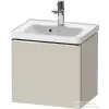 Duravit D-NEO 48,4x37,2 cm-es, 1 fiókos fali szekrény, króm fogantyúval, 074250XXX mosdóhoz, matt taupe DE4248010910000