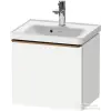 Duravit D-NEO 48,4x37,2 cm-es, 1 fiókos fali szekrény, szálcsiszolt bronz fogantyúval, 074250XXX mosdóhoz, matt fehér DE4248004180000