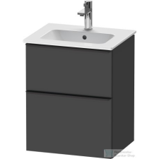 Duravit D-NEO 510x402 mm-es 2 fiókos függesztett szekrény 233653XXX mosdóhoz,Graphite Matt Decor DE436004949 fürdőszoba bútor