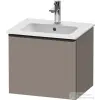 Duravit D-NEO 51x40,2 cm-es, 1 fiókos fali szekrény, fekete fogantyúval, 233653XXX mosdóhoz, matt bazalt DE42600BD430000