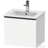 Duravit D-NEO 51x40,2 cm-es, 1 fiókos fali szekrény, fekete fogantyúval, 233653XXX mosdóhoz, matt fehér DE42600BD180000